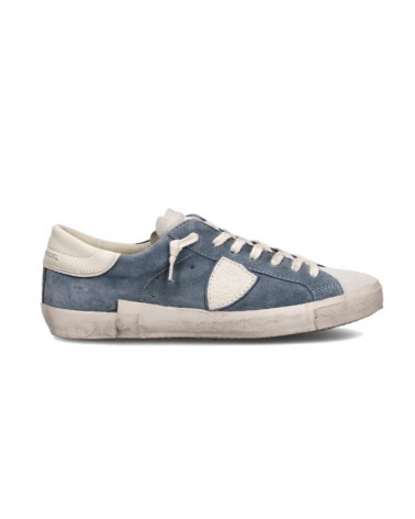 Basket Philippe Model Prsx Homme, Bleu Ciel et Blanc Philippe Model - 1