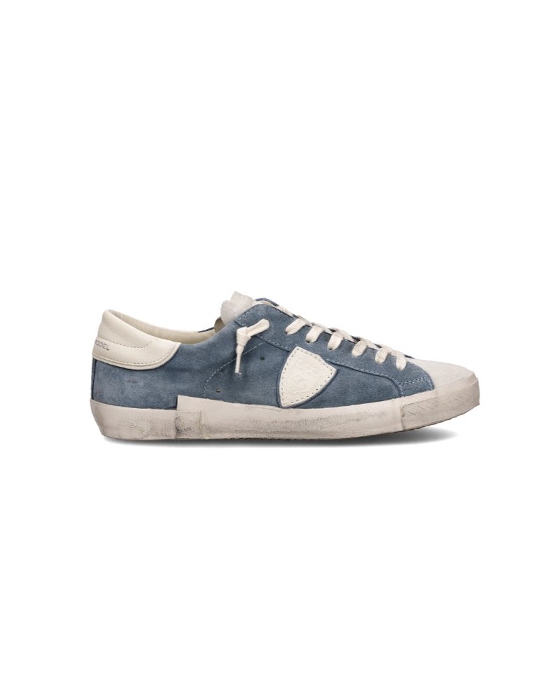 Basket Philippe Model Prsx Homme, Bleu Ciel et Blanc Philippe Model - 1