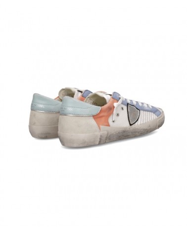 Basket Philippe Model Prsx Homme, Blanc et Bleu Ciel Philippe Model - 2