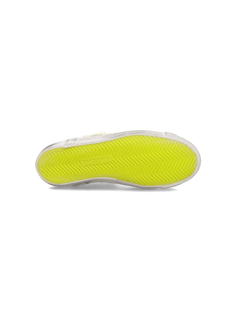 Basket Philippe Model Prsx Homme, Blanc et Jaune Philippe Model - 5