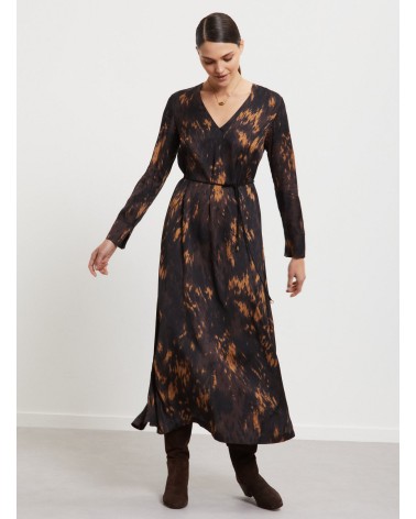 Robe midi OTTOD’AME en viscose imprimée avec ceinture Ottod'Ame - 1