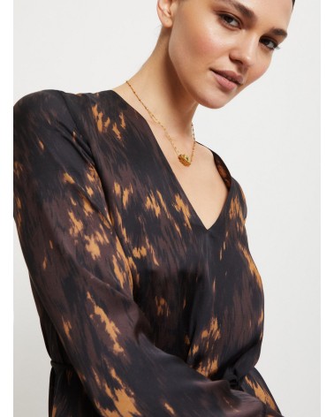 Robe midi OTTOD’AME en viscose imprimée avec ceinture Ottod'Ame - 4