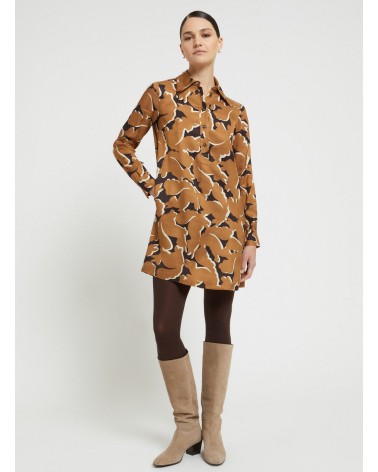 Robe courte OTTOD’AME en viscose imprimée col polo Ottod'Ame - 2