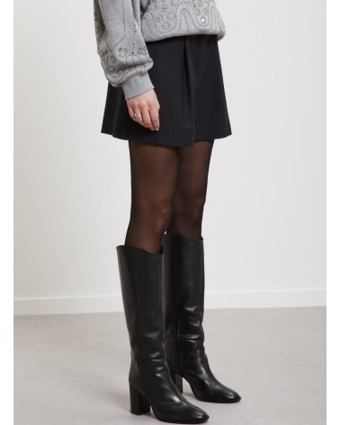 Short en mélange de laine chinée OTTOD’AME avec pinces Ottod'Ame - 1