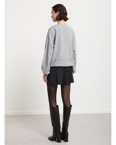 Short en mélange de laine chinée OTTOD’AME avec pinces Ottod'Ame - 3
