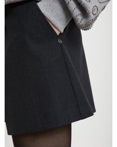 Short en mélange de laine chinée OTTOD’AME avec pinces Ottod'Ame - 4