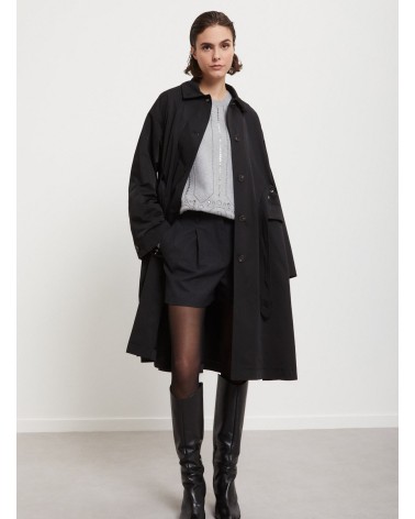 Short en mélange de laine chinée OTTOD’AME avec pinces Ottod'Ame - 5