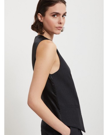 Gilet en mélange de laine chinée OTTOD’AME avec dos en viscose Ottod'Ame - 4