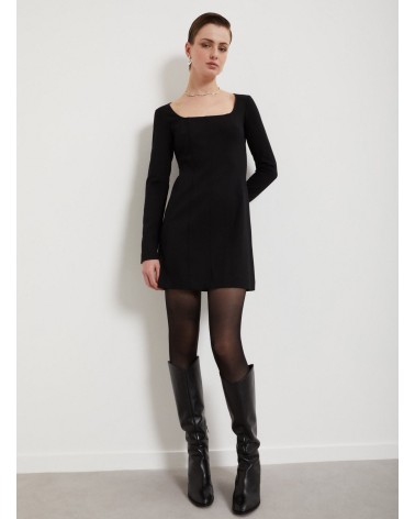 Robe courte en viscose stretch OTTOD’AME à encolure carrée et effet bustier Ottod'Ame - 2
