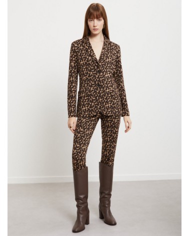 Veste OTTOD’AME en viscose stretch jacquard avec revers ton sur ton Ottod'Ame - 1