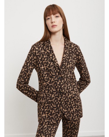 Veste OTTOD’AME en viscose stretch jacquard avec revers ton sur ton Ottod'Ame - 2