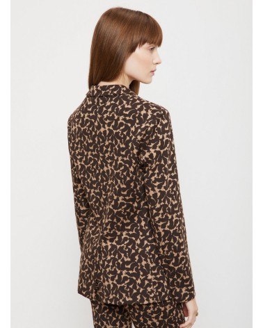 Veste OTTOD’AME en viscose stretch jacquard avec revers ton sur ton Ottod'Ame - 3