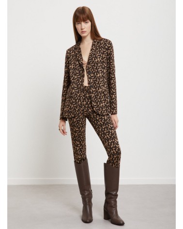 Veste OTTOD’AME en viscose stretch jacquard avec revers ton sur ton Ottod'Ame - 4