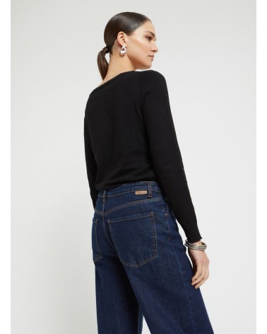Pull en viscose OTTOD’AME à encolure bateau brodé Ottod'Ame - 3