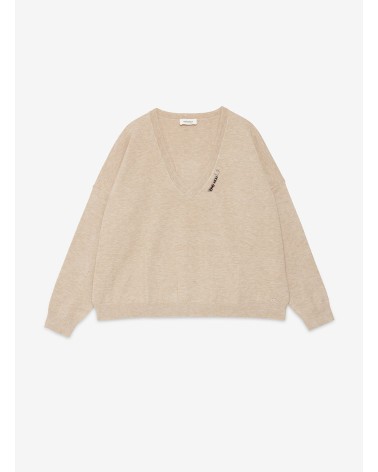 Pull en viscose OTTOD’AME col V brodé Ottod'Ame - 5