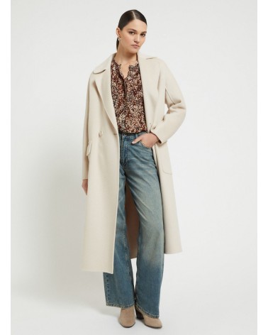 Manteau long croisé OTTOD’AME en laine mélangée avec ceinture Ottod'Ame - 1