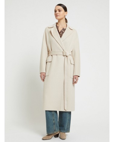 Manteau long croisé OTTOD’AME en laine mélangée avec ceinture Ottod'Ame - 2