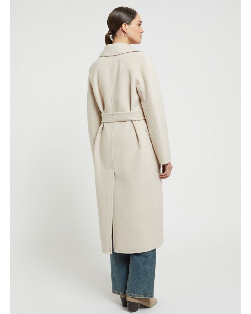 Manteau long croisé OTTOD’AME en laine mélangée avec ceinture Ottod'Ame - 3