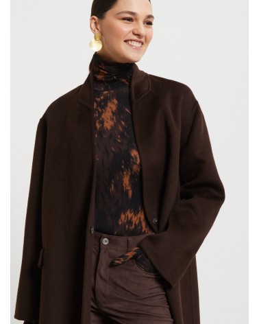 Manteau midi OTTOD’AME en laine mélangée avec ceinture Ottod'Ame - 1