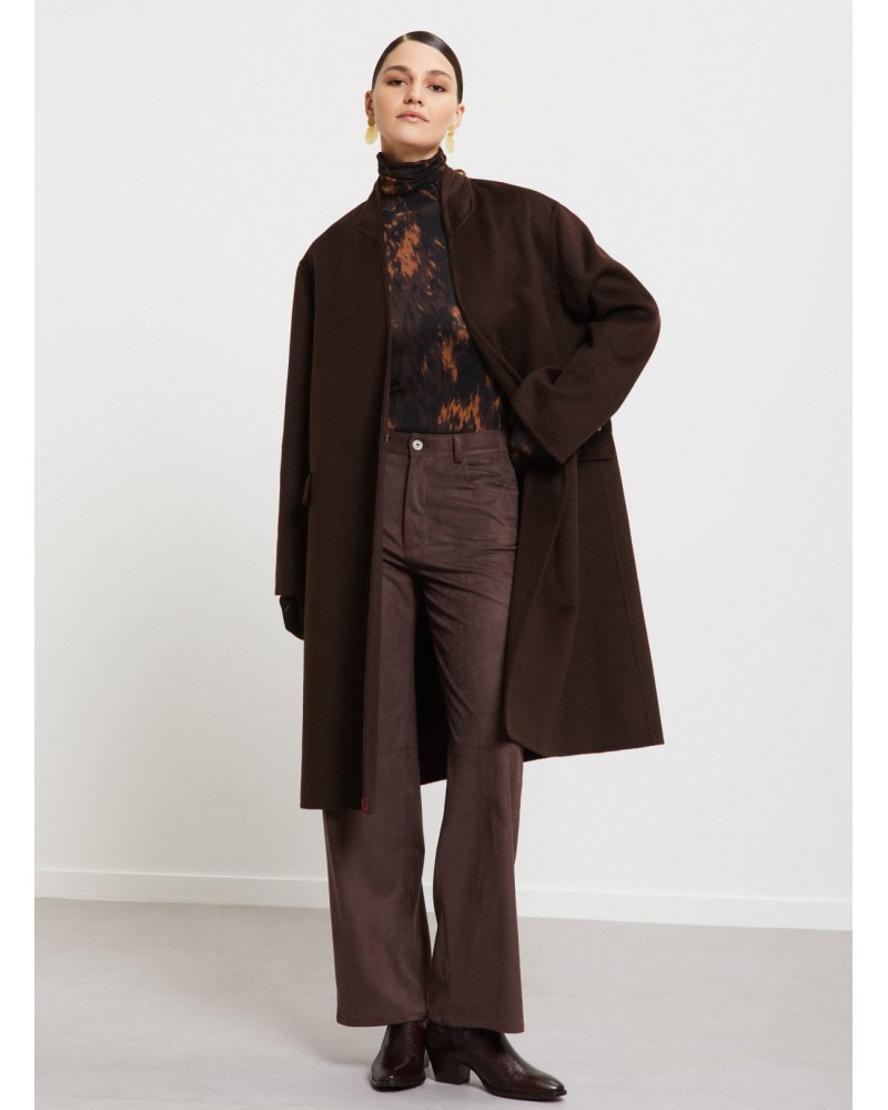 Manteau midi OTTOD’AME en laine mélangée avec ceinture Ottod'Ame - 2