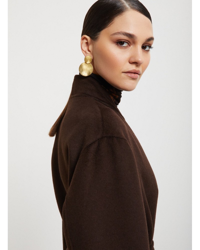 Manteau midi OTTOD’AME en laine mélangée avec ceinture Ottod'Ame - 4