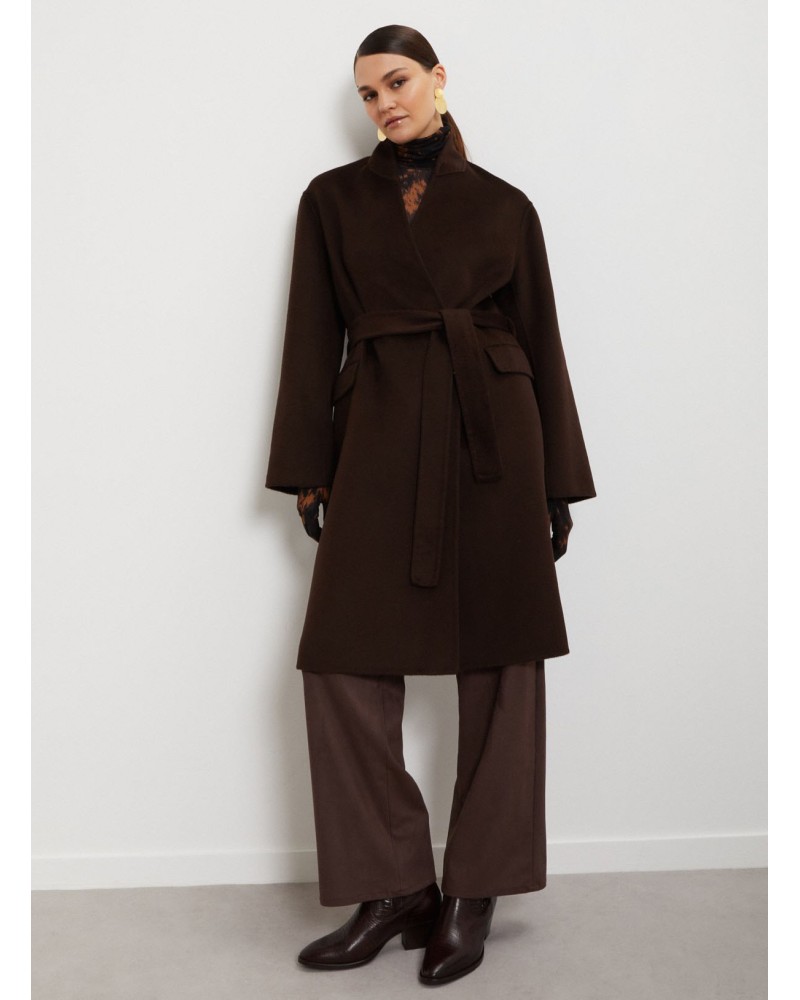 Manteau midi OTTOD’AME en laine mélangée avec ceinture Ottod'Ame - 5