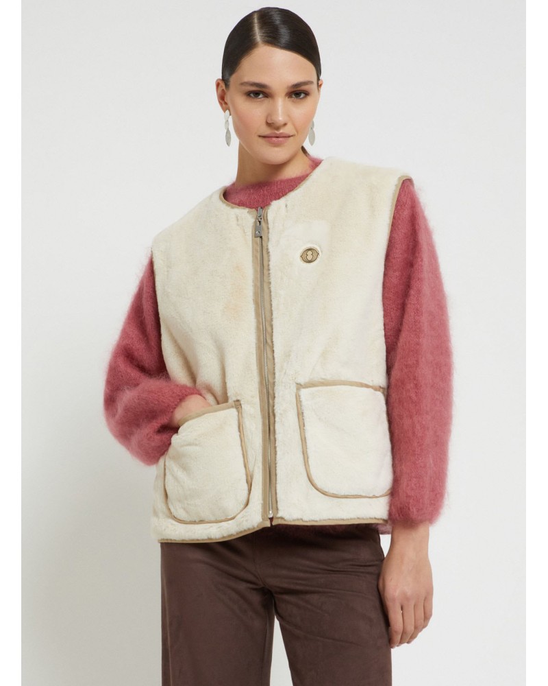 Gilet réversible OTTOD’AME en tissu et fausse fourrure Ottod'Ame - 2
