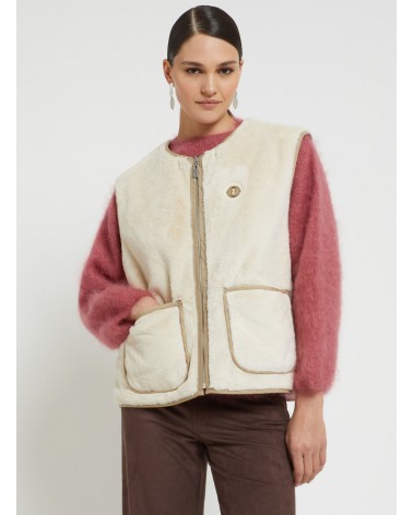 Gilet réversible OTTOD’AME en tissu et fausse fourrure Ottod'Ame - 2