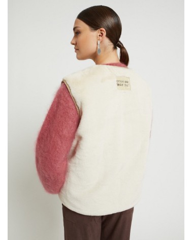 Gilet réversible OTTOD’AME en tissu et fausse fourrure Ottod'Ame - 3