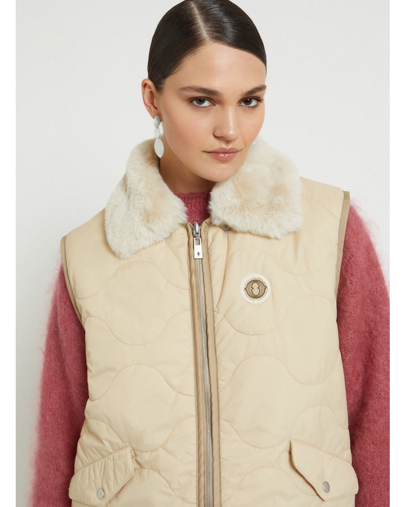 Gilet réversible OTTOD’AME en tissu et fausse fourrure Ottod'Ame - 5