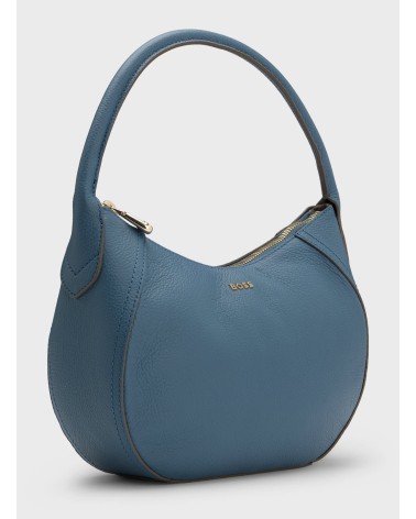Sac BOSS Lenah SM Hobo en cuir avec détail logo BOSS - 1
