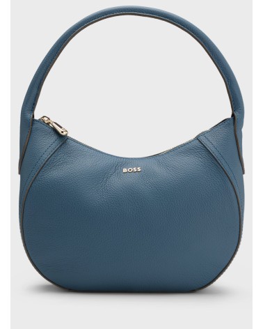 Sac BOSS Lenah SM Hobo en cuir avec détail logo BOSS - 2