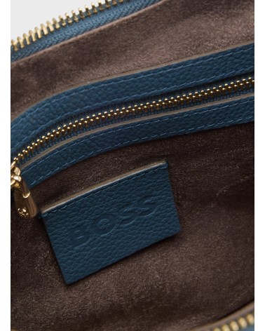 Sac BOSS Lenah SM Hobo en cuir avec détail logo BOSS - 4