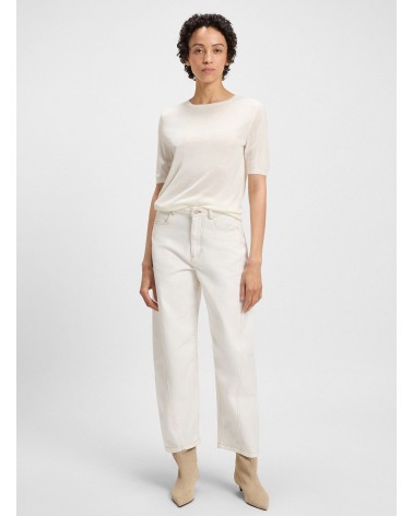 Pull en maille BOSS C_Fiaffusa à manches courtes et surpiqûres ajourées BOSS - 2