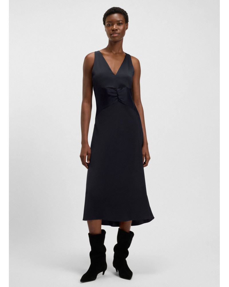 Robe BOSS C_Diclan en satin froissé à fronces sur le devant BOSS - 2