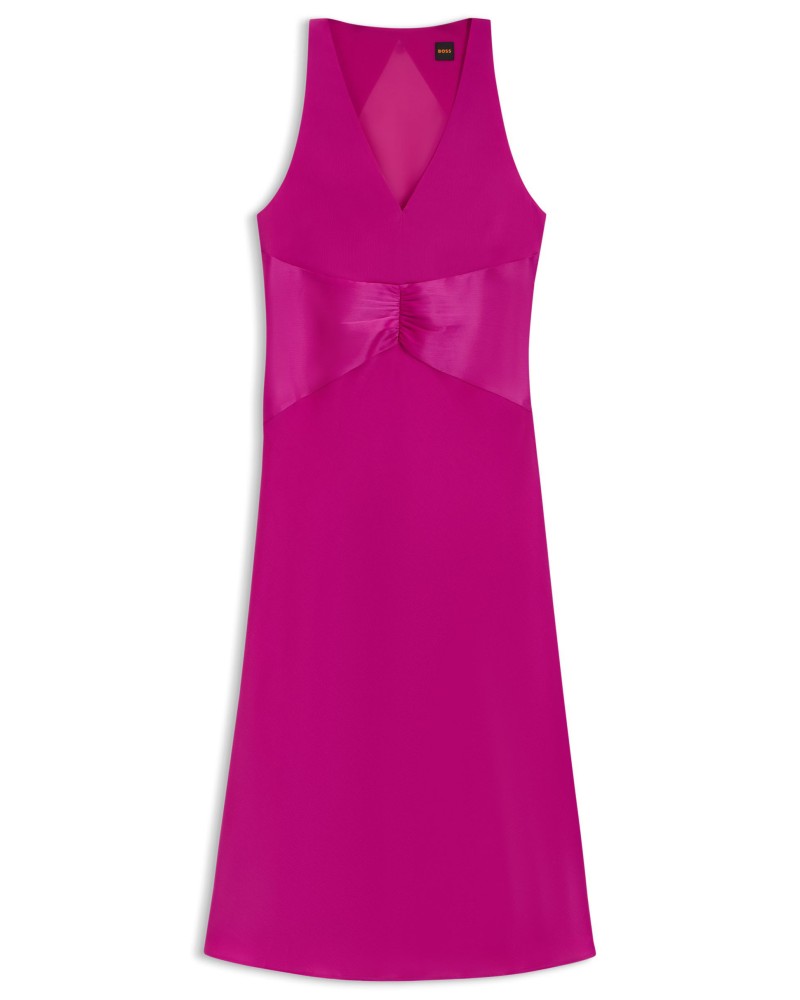 Robe BOSS C_Diclan en satin froissé à fronces sur le devant BOSS - 7