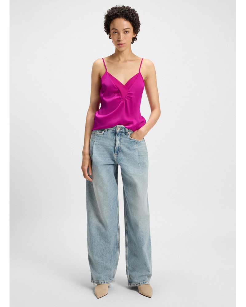 Caraco en satin BOSS C_Iecly avec encolure en georgette BOSS - 2