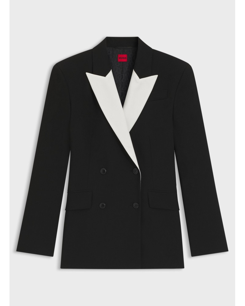 Veste regular HUGO Azuna avec revers contrastants HUGO - 1