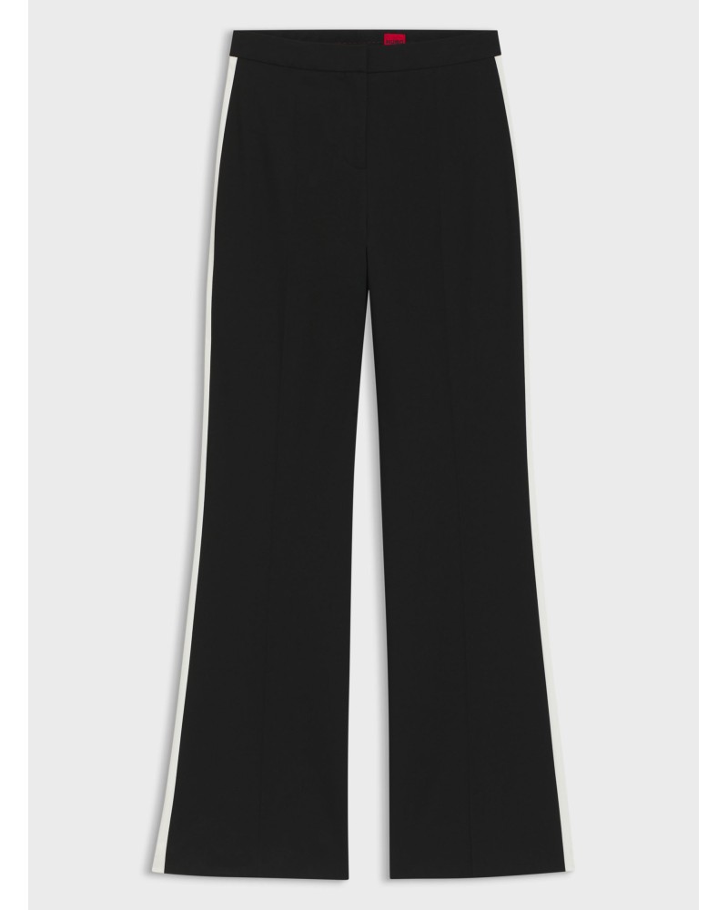 Pantalon regular HUGO Hizana en tissu stretch à rayures latérales HUGO - 1
