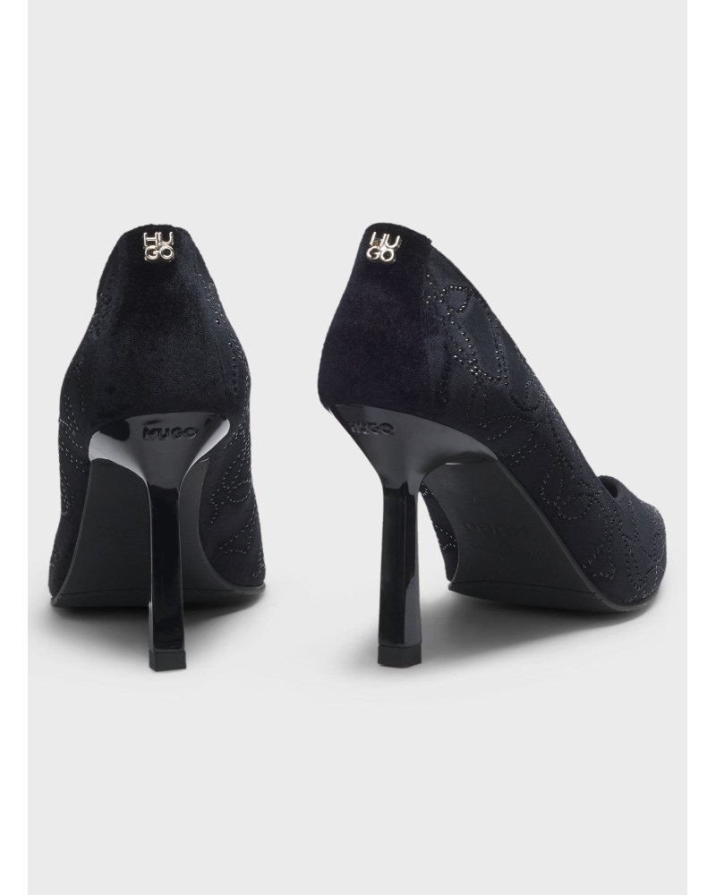 Escarpins HUGO Katniss_Pump90 en velours à strass HUGO - 2