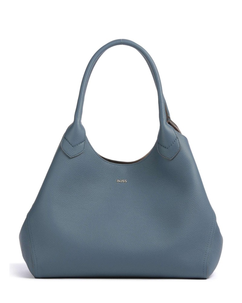 Cabas BOSS Lenah Tote en cuir grainé avec logo BOSS - 1