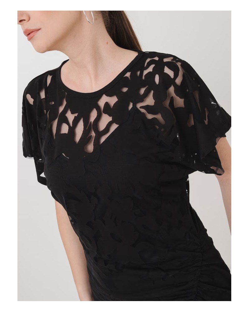 Robe en viscose BOSS C_Ebuna avec détails dentelle BOSS - 7