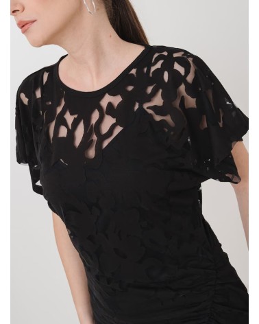 Robe en viscose BOSS C_Ebuna avec détails dentelle BOSS - 7