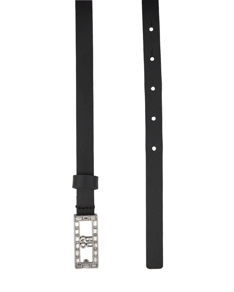 Ceinture HUGO Vida Diamond en cuir avec détails argentés HUGO - 1