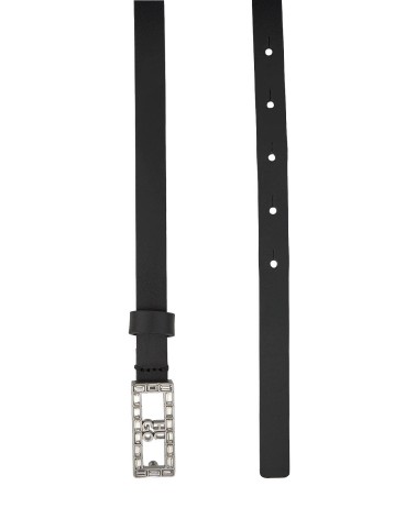Ceinture HUGO Vida Diamond en cuir avec détails argentés HUGO - 1