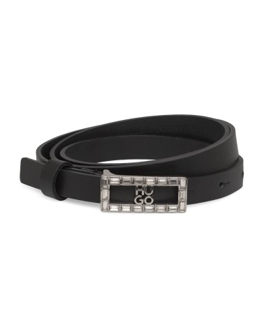 Ceinture HUGO Vida Diamond en cuir avec détails argentés HUGO - 2