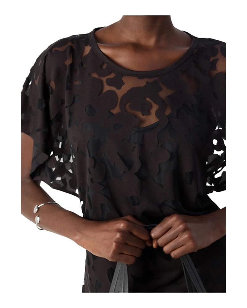 T-shirt ajouré BOSS C_Ebasi en viscose fluide BOSS - 4