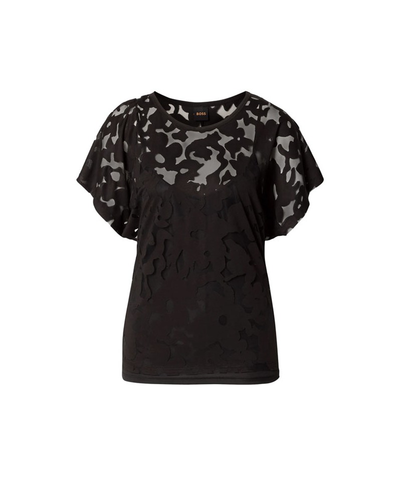 T-shirt ajouré BOSS C_Ebasi en viscose fluide BOSS - 5