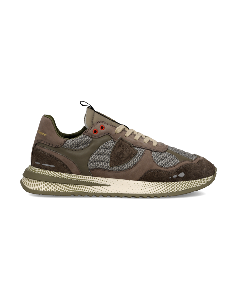 Basket Philippe Model OLYMPIQUE LOW MAN NUBUCK RESAU POP_MUD MILITAIRE Philippe Model - 1