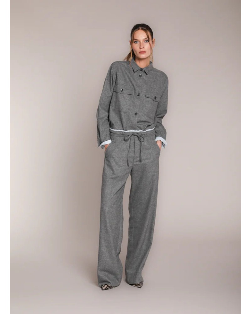 Veste Mason’s City Field en laine unie grise mason's - 3